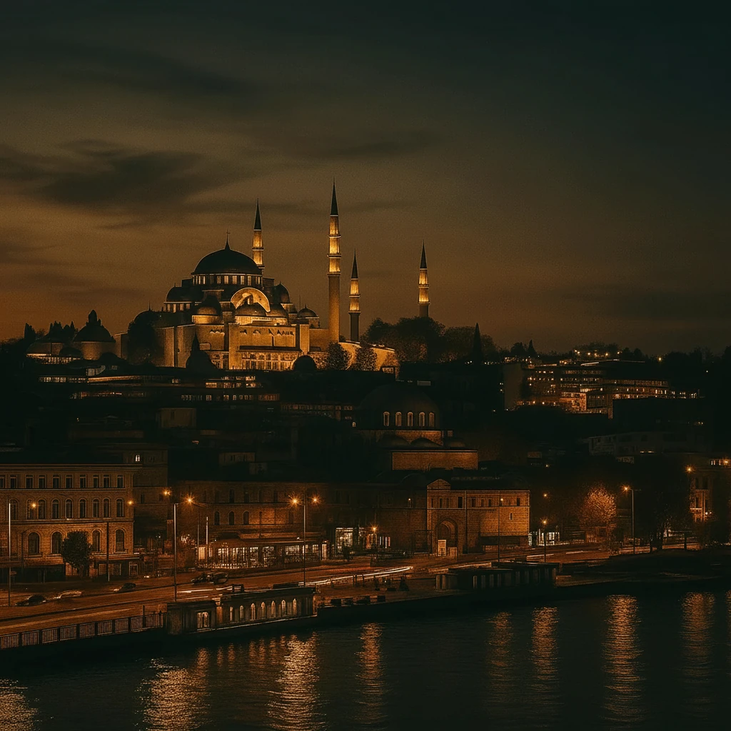 نمای شب استانبول - Emerald